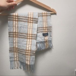 Classic Blue Burberry Cashmere Scarf
